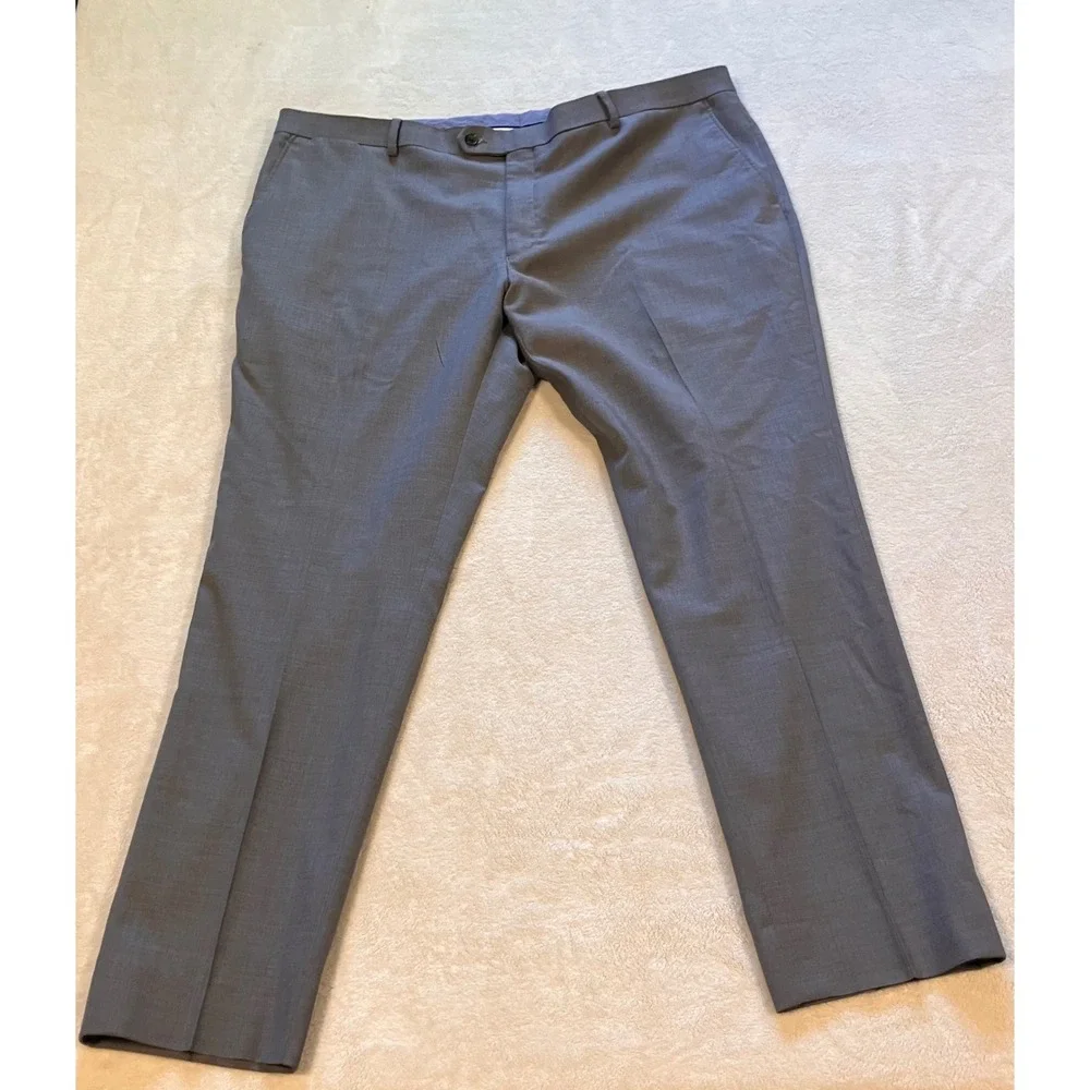 Tommy Hilfiger Suit Mens 50L 42W Grey Wool Blend 2 Piece Blazer Trousers Set
